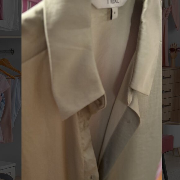 Light Green Silk Shirt dress - Picture 5 of 8